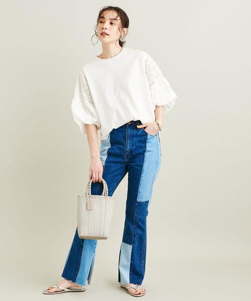 BEAUTY&YOUTH UNITED ARROWS(ビューティーアンドユースユナイテッドアローズ)の「BY ダブルハンドル スクエアミニバスケット/カゴバッグ(かごバッグ・レディース・ベージュ/イエロー/ブラック/ライトピンク/ピンク・FREE)」の8枚目の写真