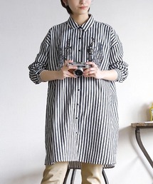 STRIPE×CATS シャツチュニック