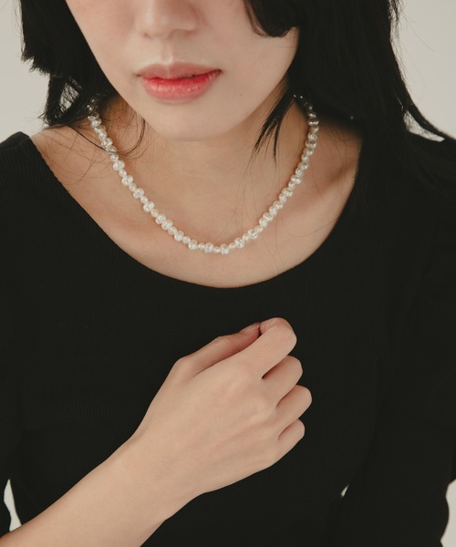 COLOR TOKYO ACCESSORIES（カラートウキョウアクセサリー）の「シンプル淡水パールネックレス（ネックレス・レディース・ホワイト/ベージュ・FREE）」の15枚目の写真
