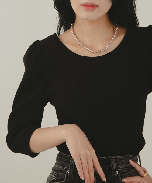 COLOR TOKYO ACCESSORIES（カラートウキョウアクセサリー）の「シンプル淡水パールネックレス（ネックレス・レディース・ホワイト/ベージュ・FREE）」の19枚目の写真