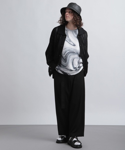 HARE（ハレ）の「【SETUP対応】ワイドベルトトラウザー(HARE)（その他パンツ・メンズ・ブラック/グレー/グリーン・SMALL/MEDIUM）」の14枚目の写真