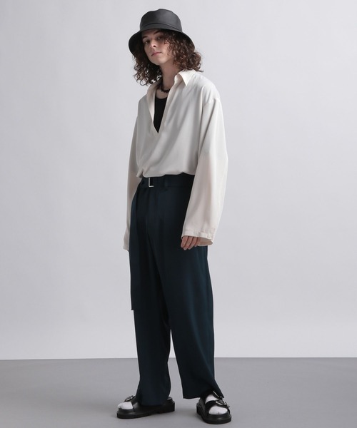 HARE（ハレ）の「【SETUP対応】ワイドベルトトラウザー(HARE)（その他パンツ・メンズ・ブラック/グレー/グリーン・SMALL/MEDIUM）」の12枚目の写真