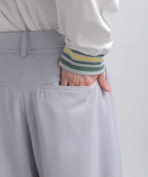 HARE（ハレ）の「【SETUP対応】ワイドベルトトラウザー(HARE)（その他パンツ・メンズ・ブラック/グレー/グリーン・SMALL/MEDIUM）」の5枚目の写真