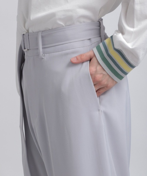 HARE（ハレ）の「【SETUP対応】ワイドベルトトラウザー(HARE)（その他パンツ・メンズ・ブラック/グレー/グリーン・SMALL/MEDIUM）」の16枚目の写真