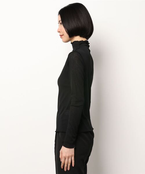 COLONY 2139（コロニートゥーワンスリーナイン）の「シアーネットメロータートルネックトップス（Tシャツ/カットソー・レディース・ブラック/オフホワイト・FREE）」の3枚目の写真