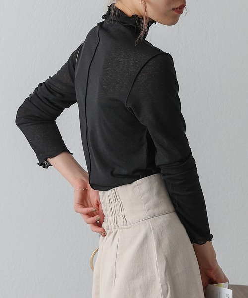 COLONY 2139（コロニートゥーワンスリーナイン）の「シアーネットメロータートルネックトップス（Tシャツ/カットソー・レディース・ブラック/オフホワイト・FREE）」の18枚目の写真