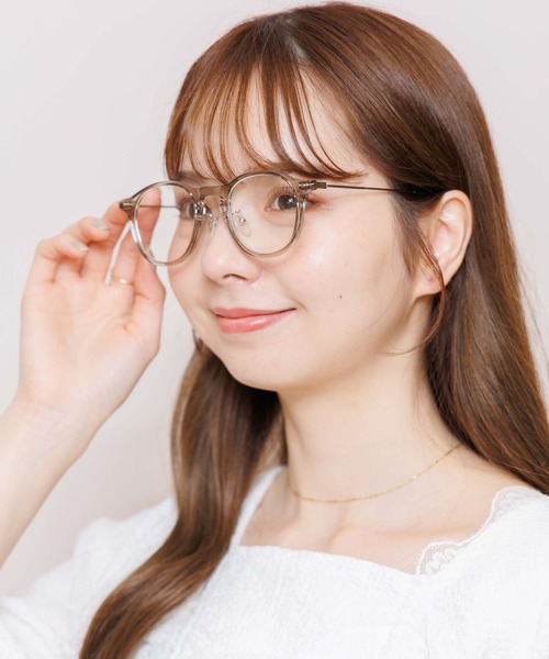 flower（フラワー）の「ウォータリーグラス（メガネ・レディース・ベージュ/グレー・FREE）」の2枚目の写真