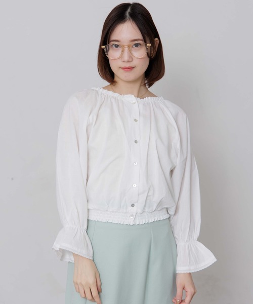 flower（フラワー）の「ウォータリーグラス（メガネ・レディース・ベージュ/グレー・FREE）」の5枚目の写真