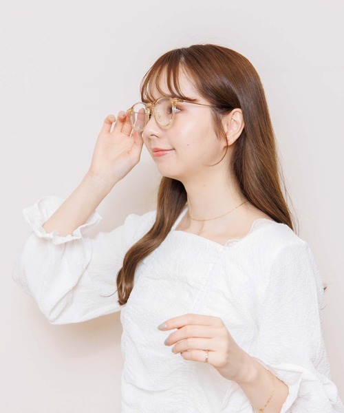 flower（フラワー）の「ウォータリーグラス（メガネ・レディース・ベージュ/グレー・FREE）」の11枚目の写真