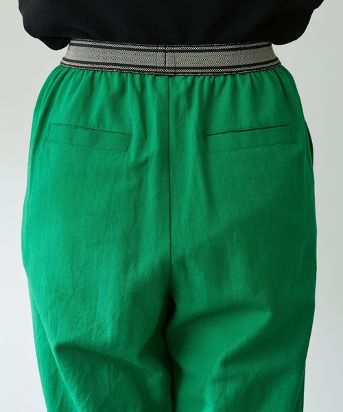 COLLAGE GALLARDAGALANTE（コラージュガリャルダガランテ）の「秋にも使えるカラー展開/快適ゴムベルトリネンパンツ/手洗い可（その他パンツ・レディース・ダークブラウン/グリーン/ベージュ/ネイビー・FREE）」の10枚目の写真