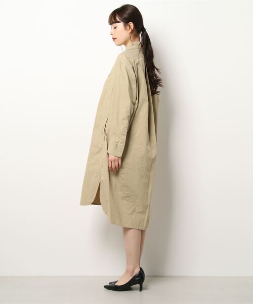 collex（コレックス）の「タックフレアオックスワンピース（ワンピース・レディース・ブラック/ベージュ/ホワイト・フリー）」の4枚目の写真