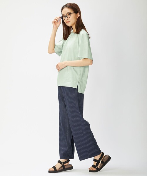 J.PRESS(ジェイプレス)の「【洗える】 ポリエステル ラミー Poplin ボリューム スリーブ ブラウス(シャツ/ブラウス・レディース・ライトグレー系/ライトグリーン系/ネイビー系・11/9)」の5枚目の写真