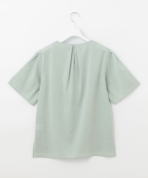 J.PRESS(ジェイプレス)の「【洗える】 ポリエステル ラミー Poplin ボリューム スリーブ ブラウス(シャツ/ブラウス・レディース・ライトグレー系/ライトグリーン系/ネイビー系・11/9)」の10枚目の写真
