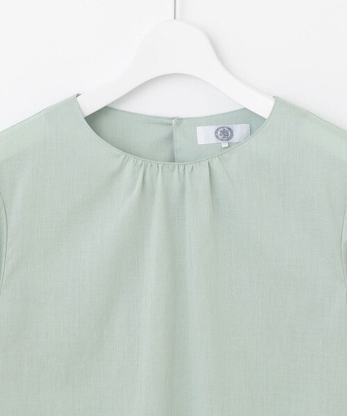 J.PRESS(ジェイプレス)の「【洗える】 ポリエステル ラミー Poplin ボリューム スリーブ ブラウス(シャツ/ブラウス・レディース・ライトグレー系/ライトグリーン系/ネイビー系・11/9)」の11枚目の写真