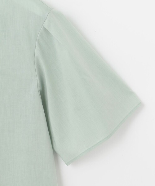 J.PRESS(ジェイプレス)の「【洗える】 ポリエステル ラミー Poplin ボリューム スリーブ ブラウス(シャツ/ブラウス・レディース・ライトグレー系/ライトグリーン系/ネイビー系・11/9)」の12枚目の写真