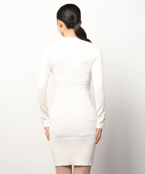Guess（ゲス）の「Eco Katia Logo Button Sweater Dress（ワンピース・レディース・ホワイト・MEDIUM/SMALL/X-SMALL）」の7枚目の写真