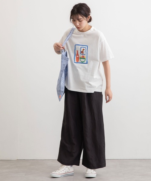 POU DOU DOU(プードゥドゥ)の「マルチプリントTee(Tシャツ/カットソー・レディース・ブラック/オフホワイト/ライトベージュ・3)」の8枚目の写真