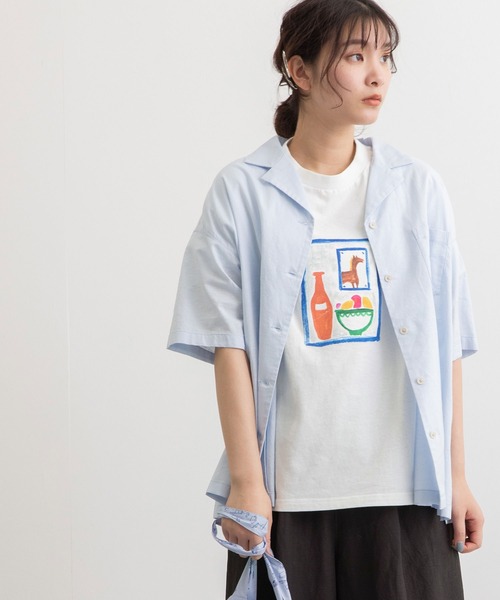 POU DOU DOU(プードゥドゥ)の「マルチプリントTee(Tシャツ/カットソー・レディース・ブラック/オフホワイト/ライトベージュ・3)」の11枚目の写真