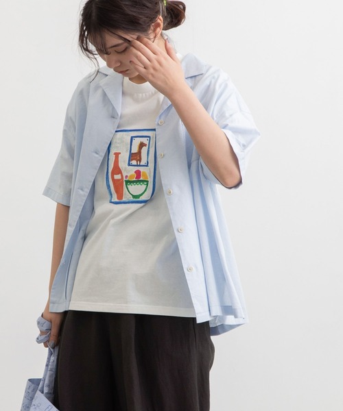 POU DOU DOU(プードゥドゥ)の「マルチプリントTee(Tシャツ/カットソー・レディース・ブラック/オフホワイト/ライトベージュ・3)」の12枚目の写真