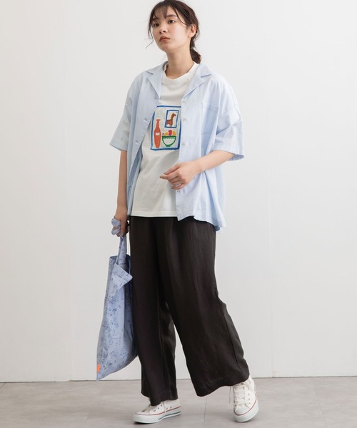 POU DOU DOU(プードゥドゥ)の「マルチプリントTee(Tシャツ/カットソー・レディース・ブラック/オフホワイト/ライトベージュ・3)」の13枚目の写真