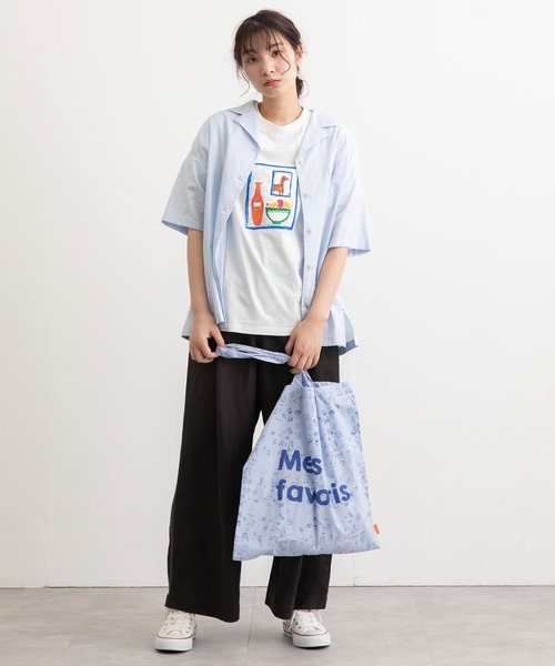 POU DOU DOU(プードゥドゥ)の「マルチプリントTee(Tシャツ/カットソー・レディース・ブラック/オフホワイト/ライトベージュ・3)」の14枚目の写真