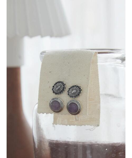 AMERICAN HOLIC（アメリカンホリック）の「【WEB限定】天然石ピアスセット（ピアス（両耳用）・レディース・ブラック/ライトブルー/パープル・FREE）」の20枚目の写真