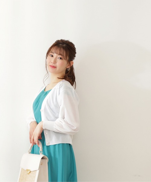 PROPORTION BODY DRESSING（プロポーションボディドレッシング）の「シアーカーデ / 1212174500（カーディガン/ボレロ・レディース・グレー/イエロー/ホワイト/グリーン/ブラック・FREE）」の2枚目の写真