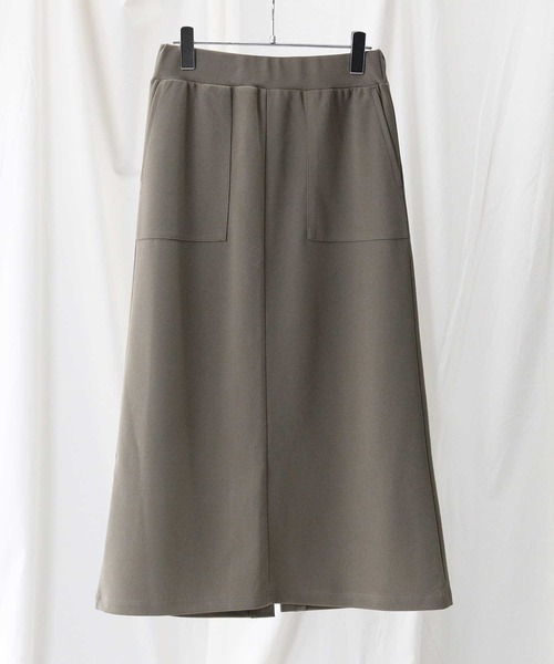 HONEYSUCKLE ROSE（ハニーサックルローズ）の「【HONEYSUCKLE ROSE】カットロングスカート（スカート・レディース・パープル/ダークグレー/カーキブラウン・M/L）」の9枚目の写真