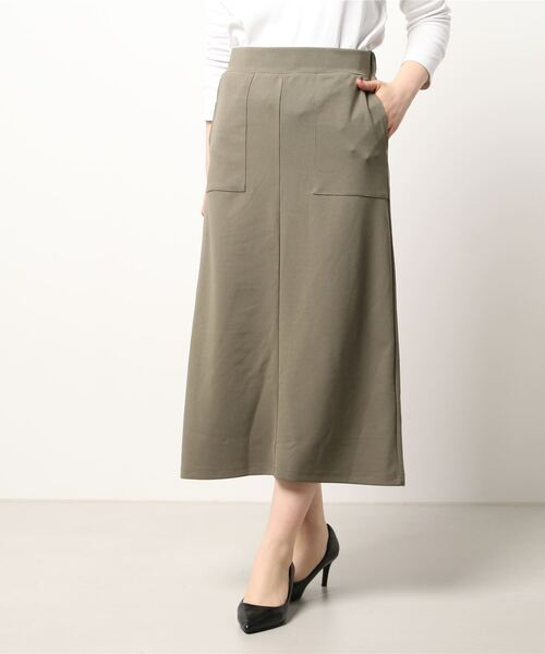 HONEYSUCKLE ROSE（ハニーサックルローズ）の「【HONEYSUCKLE ROSE】カットロングスカート（スカート・レディース・パープル/ダークグレー/カーキブラウン・M/L）」の15枚目の写真