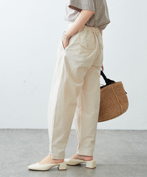 PUAL CE CIN（ピュアルセシン）の「裾アジャストベイカーパンツ（その他パンツ・レディース・オフホワイト/カーキ・FREE）」の6枚目の写真