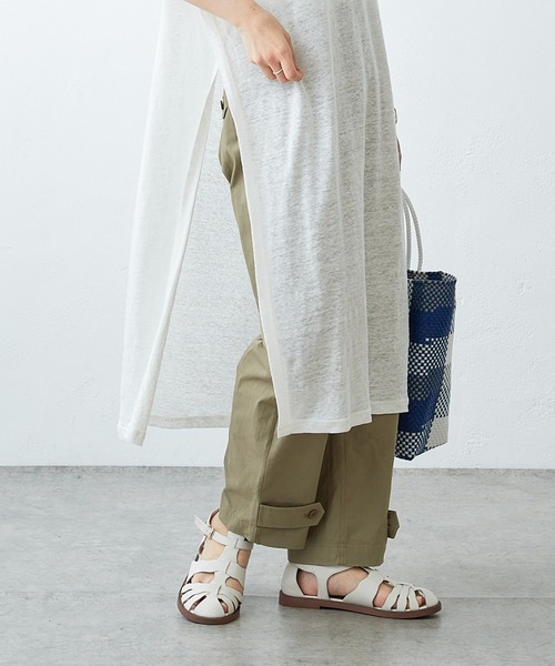 PUAL CE CIN（ピュアルセシン）の「裾アジャストベイカーパンツ（その他パンツ・レディース・オフホワイト/カーキ・FREE）」の8枚目の写真