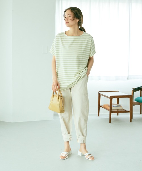 PUAL CE CIN（ピュアルセシン）の「裾アジャストベイカーパンツ（その他パンツ・レディース・オフホワイト/カーキ・FREE）」の3枚目の写真