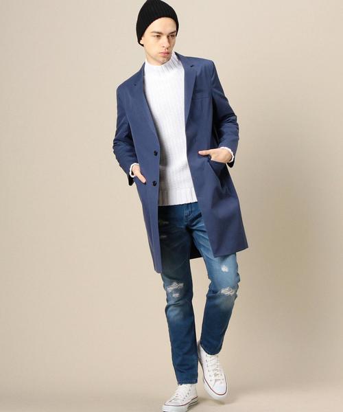 BEAUTY&YOUTH UNITED ARROWS（ビューティーアンドユースユナイテッドアローズ）の「BY スーピマギャバジン チェスターコート（3LC） ¨◆（チェスターコート・メンズ・コバルトブルー/ネイビー・LARGE/MEDIUM/SMALL/X-LARGE）」の6枚目の写真