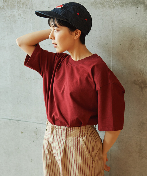 PAR ICI（パーリッシィ）の「度詰め天竺 ボタニカルダイBIGTシャツ（T