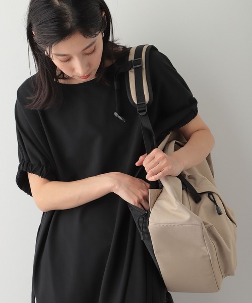 LEPSIM（レプシィム）の「マタニティ／撥水マルチポケリュック　280851（マザーズバッグ・レディース・ブラック/ベージュ・ONE SIZE）」の6枚目の写真