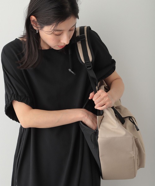 LEPSIM（レプシィム）の「マタニティ／撥水マルチポケリュック　280851（マザーズバッグ・レディース・ブラック/ベージュ・ONE SIZE）」の7枚目の写真