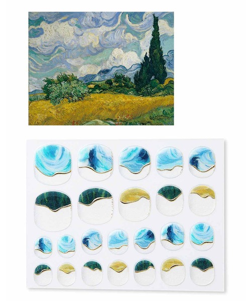 IEDIT（イディット）の「ＩＥＤＩＴ　ゴッホの色彩を指先で楽しむネイルシール（ネイルシール/ネイルチップ・レディース・ネイビー/イエロー/ブルー・ONE SIZE）」の6枚目の写真