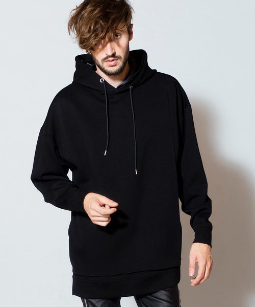 NO ID.(ノーアイディ)の「【NO ID.】Layered Pullover Parka / レイヤード プルオーバー パーカ(パーカー・メンズ・マスタード/グレー/ベージュ/ブラック・ONE SIZE)」の2枚目の写真