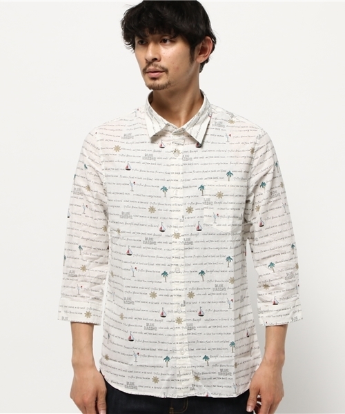 WEGO(ウィゴー)の「WEGO/フレンチリネン混パターン7分袖シャツ(シャツ/ブラウス・メンズ・その他1/その他2/その他3・LARGE/MEDIUM)」の8枚目の写真