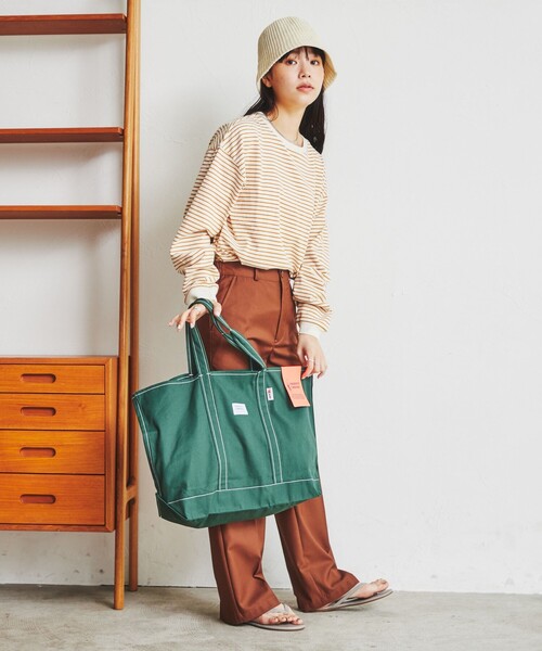 PARROTT CANVAS(パロットキャンバス)の「PARROTT CANVAS(パロットキャンバス)別注トートバッグFW(トートバッグ・レディース・ナチュラル/ダークグリーン/ワインレッド/オレンジ・FREE)」の8枚目の写真