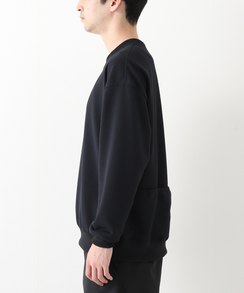 WISM（ウィズム）の「【PSEUDOS / シュードス】PLAIN CREW NECK SWEATSHIRT LS（スウェット・メンズ・ブラック/チャコールグレー・MEDIUM/SMALL）」の5枚目の写真