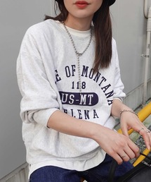 CORNERS | カレッジロゴプリント2wayスウェットカーディガン(スウェット)