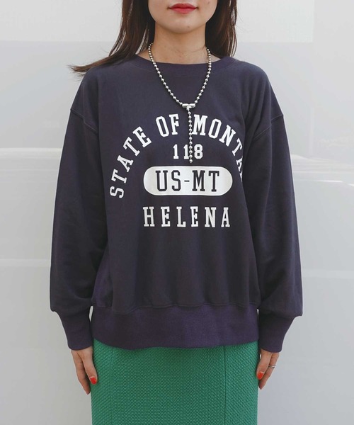 CORNERS（コーナーズ）の「カレッジロゴプリント2wayスウェットカーディガン（スウェット・レディース・オートミール/ベージュ系その他/スミクロ・FREE）」の15枚目の写真