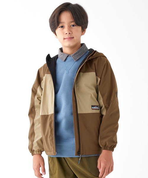 KRIFF MAYER Kid's Collection（クリフメイヤーキッズコレクション）の「マウンテンパーカー ジャケット アウトドア キャンプ フリース (アクティブフードJK)（ナイロンジャケット・キッズ・オレンジ/カラフル/チャコール/ベージュ/オリーブ・130/150/170/120/140/160）」の8枚目の写真
