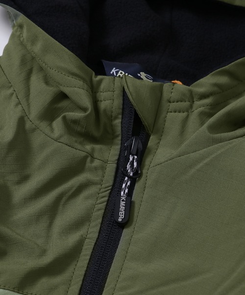 KRIFF MAYER Kid's Collection（クリフメイヤーキッズコレクション）の「マウンテンパーカー ジャケット アウトドア キャンプ フリース (アクティブフードJK)（ナイロンジャケット・キッズ・オレンジ/カラフル/チャコール/ベージュ/オリーブ・130/150/170/120/140/160）」の18枚目の写真