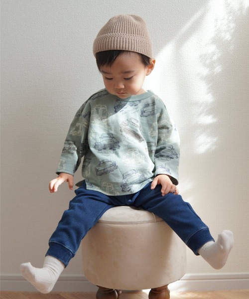 MAKE YOUR DAY（メイクユアデイ）の「裏シャギージョガーパンツ■80～140cm（スウェットパンツ・キッズ・ネイビー/ブラウン/ブルー/グレー・80/90/100/110/120/130/140）」の10枚目の写真