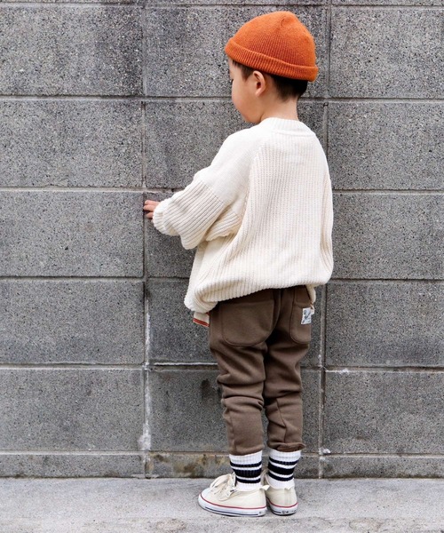 MAKE YOUR DAY（メイクユアデイ）の「裏シャギージョガーパンツ■80～140cm（スウェットパンツ・キッズ・ネイビー/ブラウン/ブルー/グレー・80/90/100/110/120/130/140）」の12枚目の写真