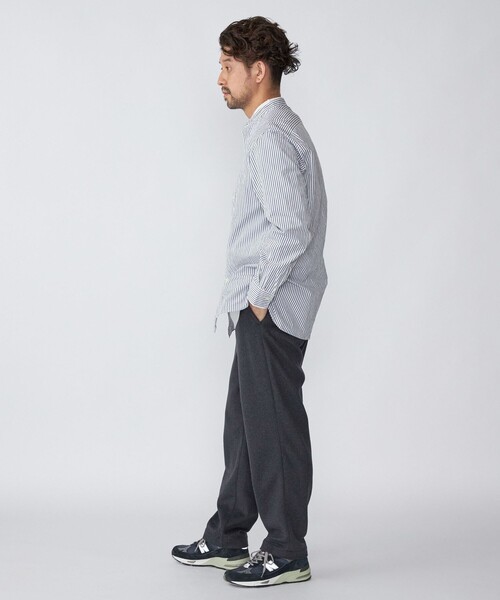 SHIPS（シップス）の「SHIPS: japan quality リラックスフィット ストライプ バンドカラーシャツ（シャツ/ブラウス・メンズ・ブラウン/グレー/ロイヤルブルー・SMALL/MEDIUM/LARGE/X-LARGE）」の20枚目の写真