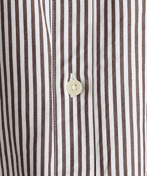 SHIPS（シップス）の「SHIPS: japan quality リラックスフィット ストライプ バンドカラーシャツ（シャツ/ブラウス・メンズ・ブラウン/グレー/ロイヤルブルー・SMALL/MEDIUM/LARGE/X-LARGE）」の12枚目の写真