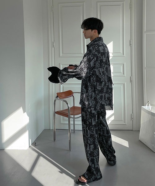 ASCLO（エジュクロ）の「ASCLO  Ash Paisley Pants（その他パンツ・メンズ・ブラック・FREE）」の6枚目の写真